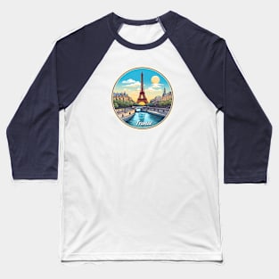 Seal of France, Eiffel Tower, River Seine Baseball T-Shirt